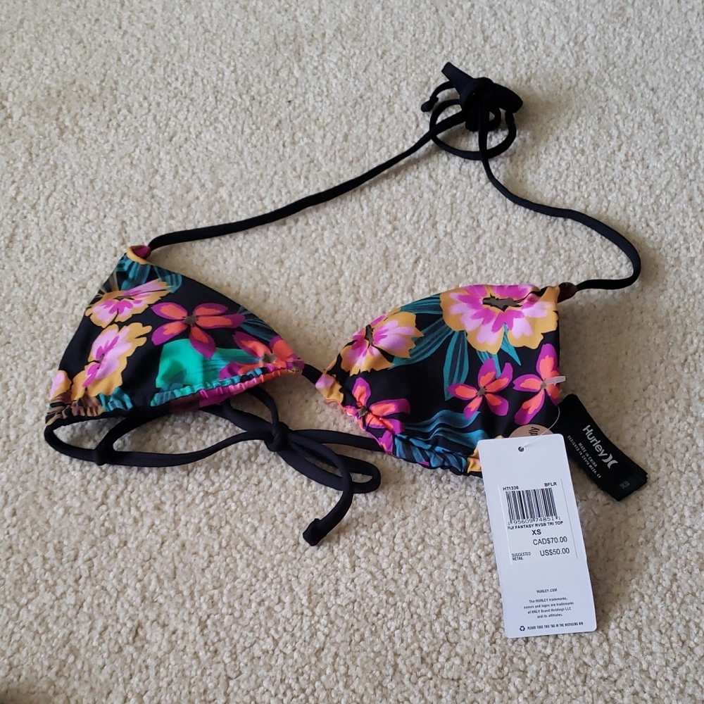 Hurley Tropical Floral Bikini Top